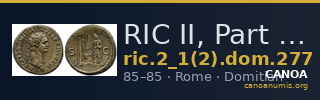 RIC II, Part 1 (second edition) Domitian 277 — CANOA