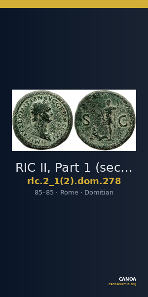 RIC II, Part 1 (second edition) Domitian 278 — CANOA