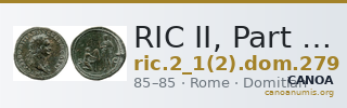 RIC II, Part 1 (second edition) Domitian 279 — CANOA