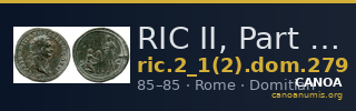 RIC II, Part 1 (second edition) Domitian 279 — CANOA