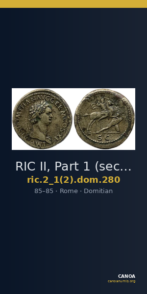 RIC II, Part 1 (second edition) Domitian 280 — CANOA