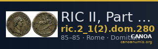 RIC II, Part 1 (second edition) Domitian 280 — CANOA