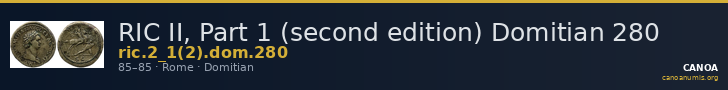 RIC II, Part 1 (second edition) Domitian 280 — CANOA