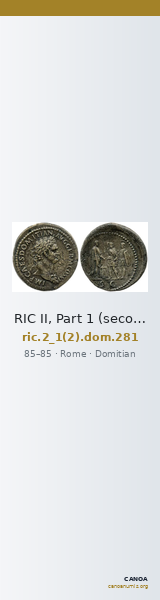RIC II, Part 1 (second edition) Domitian 281 — CANOA