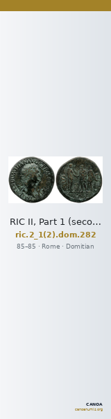 RIC II, Part 1 (second edition) Domitian 282 — CANOA