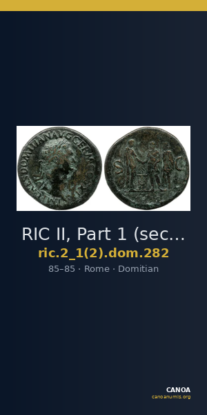 RIC II, Part 1 (second edition) Domitian 282 — CANOA