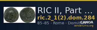 RIC II, Part 1 (second edition) Domitian 284 — CANOA