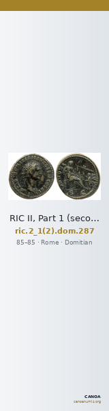 RIC II, Part 1 (second edition) Domitian 287 — CANOA