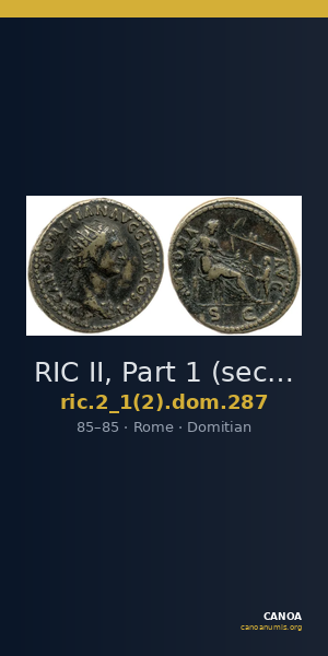 RIC II, Part 1 (second edition) Domitian 287 — CANOA