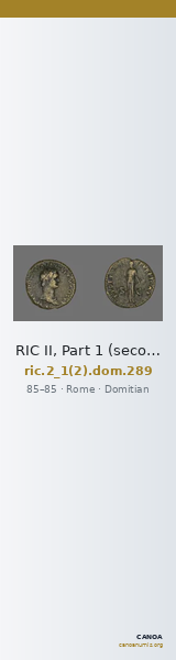 RIC II, Part 1 (second edition) Domitian 289 — CANOA