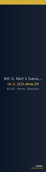 RIC II, Part 1 (second edition) Domitian 29 — CANOA