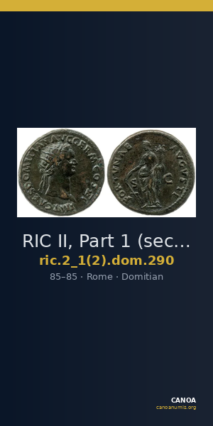 RIC II, Part 1 (second edition) Domitian 290 — CANOA