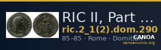 RIC II, Part 1 (second edition) Domitian 290 — CANOA