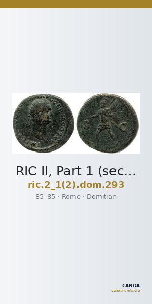 RIC II, Part 1 (second edition) Domitian 293 — CANOA