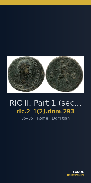 RIC II, Part 1 (second edition) Domitian 293 — CANOA