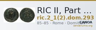 RIC II, Part 1 (second edition) Domitian 293 — CANOA