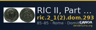 RIC II, Part 1 (second edition) Domitian 293 — CANOA