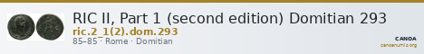 RIC II, Part 1 (second edition) Domitian 293 — CANOA