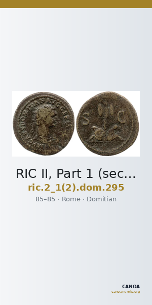 RIC II, Part 1 (second edition) Domitian 295 — CANOA