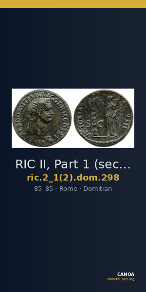 RIC II, Part 1 (second edition) Domitian 298 — CANOA