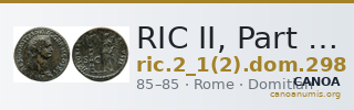 RIC II, Part 1 (second edition) Domitian 298 — CANOA