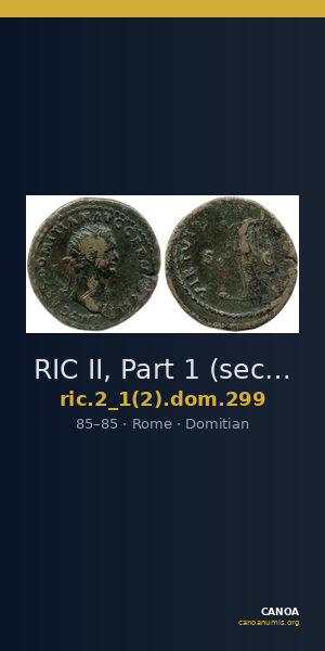 RIC II, Part 1 (second edition) Domitian 299 — CANOA