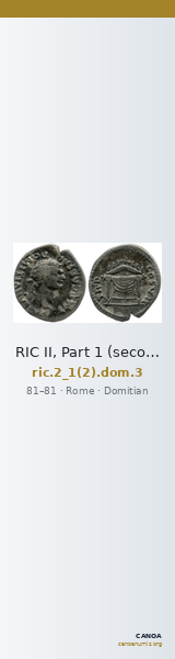 RIC II, Part 1 (second edition) Domitian 3 — CANOA