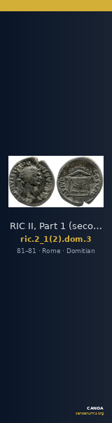 RIC II, Part 1 (second edition) Domitian 3 — CANOA