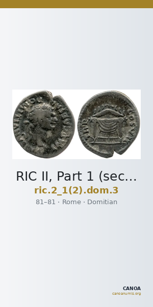 RIC II, Part 1 (second edition) Domitian 3 — CANOA