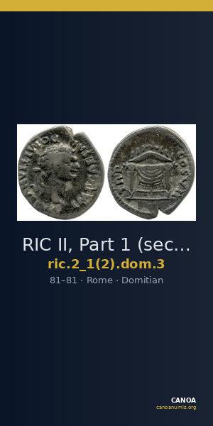 RIC II, Part 1 (second edition) Domitian 3 — CANOA