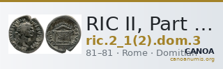 RIC II, Part 1 (second edition) Domitian 3 — CANOA