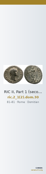 RIC II, Part 1 (second edition) Domitian 30 — CANOA