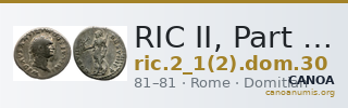 RIC II, Part 1 (second edition) Domitian 30 — CANOA