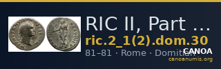 RIC II, Part 1 (second edition) Domitian 30 — CANOA