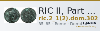 RIC II, Part 1 (second edition) Domitian 302 — CANOA