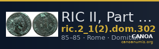 RIC II, Part 1 (second edition) Domitian 302 — CANOA