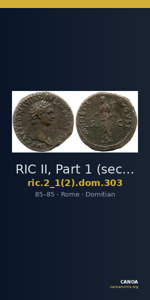 RIC II, Part 1 (second edition) Domitian 303 — CANOA