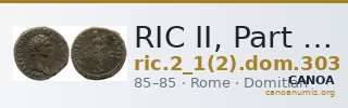 RIC II, Part 1 (second edition) Domitian 303 — CANOA