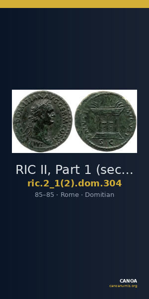 RIC II, Part 1 (second edition) Domitian 304 — CANOA