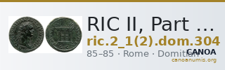 RIC II, Part 1 (second edition) Domitian 304 — CANOA