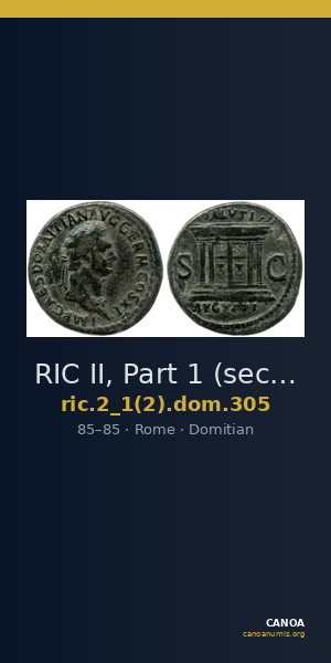 RIC II, Part 1 (second edition) Domitian 305 — CANOA