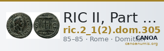 RIC II, Part 1 (second edition) Domitian 305 — CANOA