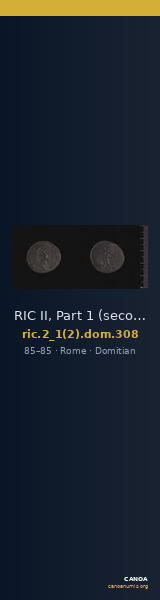 RIC II, Part 1 (second edition) Domitian 308 — CANOA