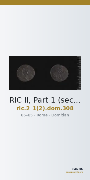RIC II, Part 1 (second edition) Domitian 308 — CANOA