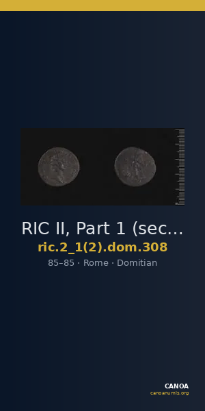 RIC II, Part 1 (second edition) Domitian 308 — CANOA