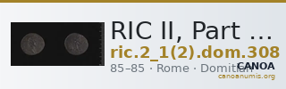 RIC II, Part 1 (second edition) Domitian 308 — CANOA