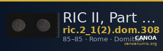 RIC II, Part 1 (second edition) Domitian 308 — CANOA