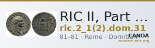 RIC II, Part 1 (second edition) Domitian 31 — CANOA