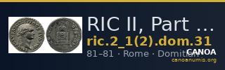 RIC II, Part 1 (second edition) Domitian 31 — CANOA