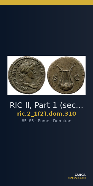 RIC II, Part 1 (second edition) Domitian 310 — CANOA